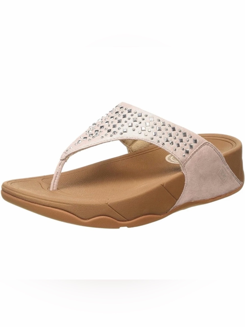 FitFlop Women’s Novy Nude Thong Rhinestones Sandals Size: 8